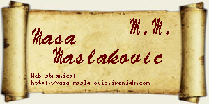 Maša Maslaković vizit kartica